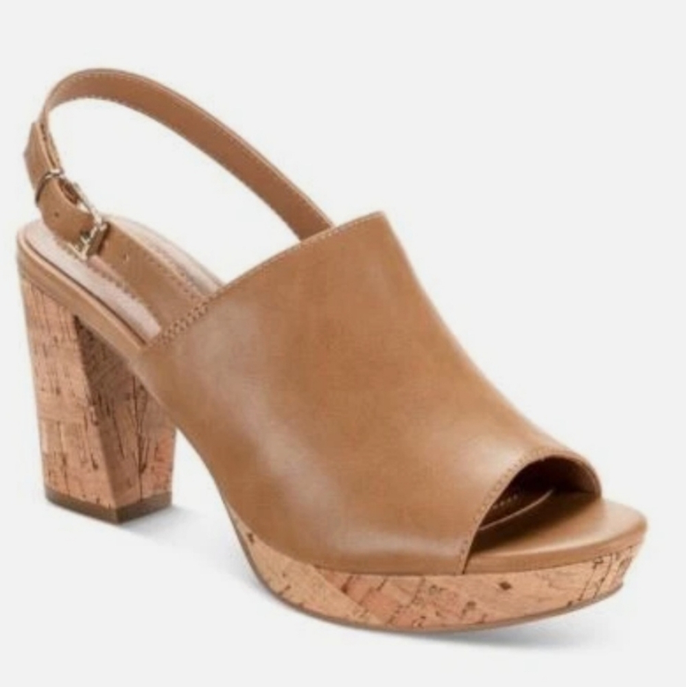 NWOT, Style & Co. Jenisee Slingback Cork Platform Dress Sandals, NWOB